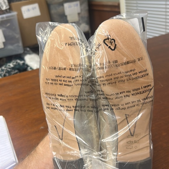 J Crew Andi ballet flats in metallic leather CH266 - Picture 3 of 4
